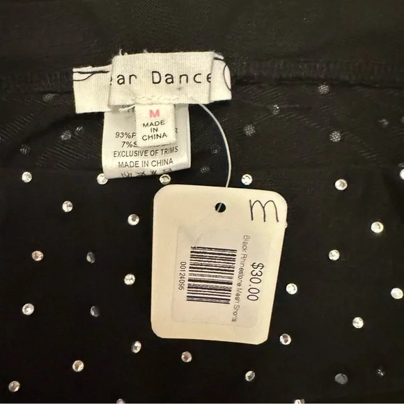 NWT Bear Dance Black Mesh Rhinestone Shorts - Picture 4 of 7